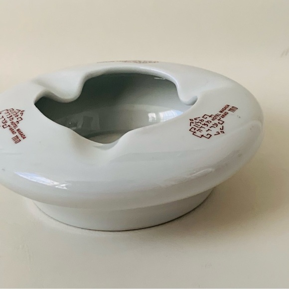 Vintage Naaman Hotel Masada Israel Porcelain Ashtray - Picture 9 of 13